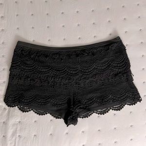 Pins and Needles Black Lace Shorts Size 12